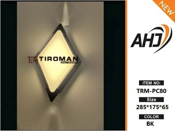 أبليك جداري LED خارجي/داخلي بتصميم هندسي (معيّن) - موديل TRM-PC80