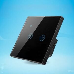 مفتاح إضاءة حائط ذكي بخاصية واي فاي (2 مفتاح، لون أسود) - Smart Home