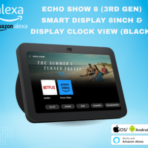 جهاز Echo Show 8 الجديد كليًا _ الجيل الثالث (إصدار 2023) بشاشة لمس ذكية عالية الدقة وصوت مكاني وموزّع المنزل الذكي مع أليكسا _ اللون فحمي - Smart Home