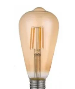 لمبة ليد (LED) على شكل كمثرى عتيقة ST64، بقوة 3 واط، لون أصفر دافئ 2700K