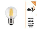 لمبة ليد (LED) على شكل كرة G45، بقوة 3 واط، لون أصفر دافئ 2700K