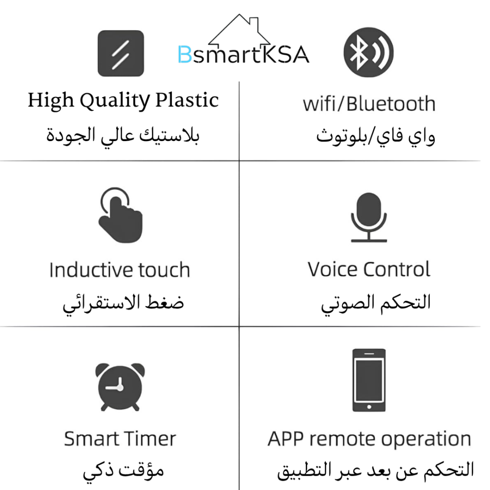 مفتاح ستارة ذكي بخاصية واي فاي (لون أبيض) - Smart Home - الصورة 4