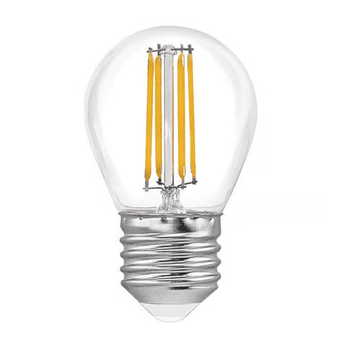 لمبة ليد (LED) على شكل كرة G45، بقوة 3 واط، لون أصفر دافئ 2700K