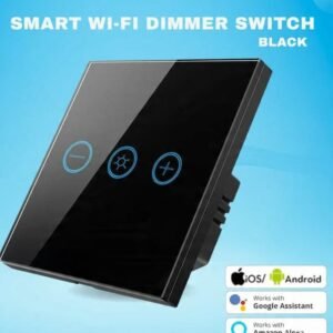 مفتاح دمر ذكي لتعتيم الإضاءة يعمل باللمس ويدعم الواي فاي (لون أسود) - Smart Home