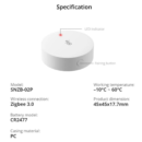 مستشعر درجة الحرارة والرطوبة | SNZB-02P{Zigbee }