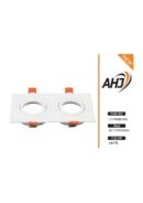 فريم سبوت لايت مزدوج (2 لمبة) غاطس في السقف - أبيض - موديل LY-P9062-WH