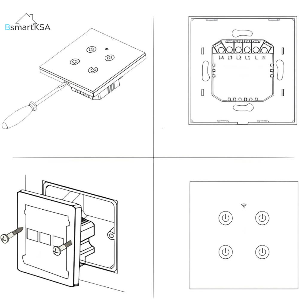 مفتاح مكيف ذكي بخاصية واي فاي (40 أمبير، لون أبيض) - Smart Home - الصورة 5
