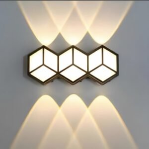 أبليك جداري مودرن (أب داون) LED بتصميم هندسي سداسي - موديل TRM-1767