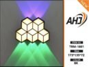 أبليك جداري LED مودرن (أب داون) بتصميم خلية نحل وإضاءة ملونة - موديل TRM-1801