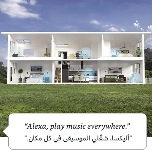 ⁦Echo Dot (الجيل الخامس) _ سماعة بلوتوث ذكية مع أليكسا _ استخدم صوتك للتحكم بالأجهزة المنزلية الذكية - Smart Home⁩ - الصورة ⁦4⁩