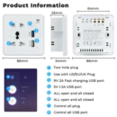 مقبس ذكي واي فاي مع منفذي USB – أبيض - Smart Home