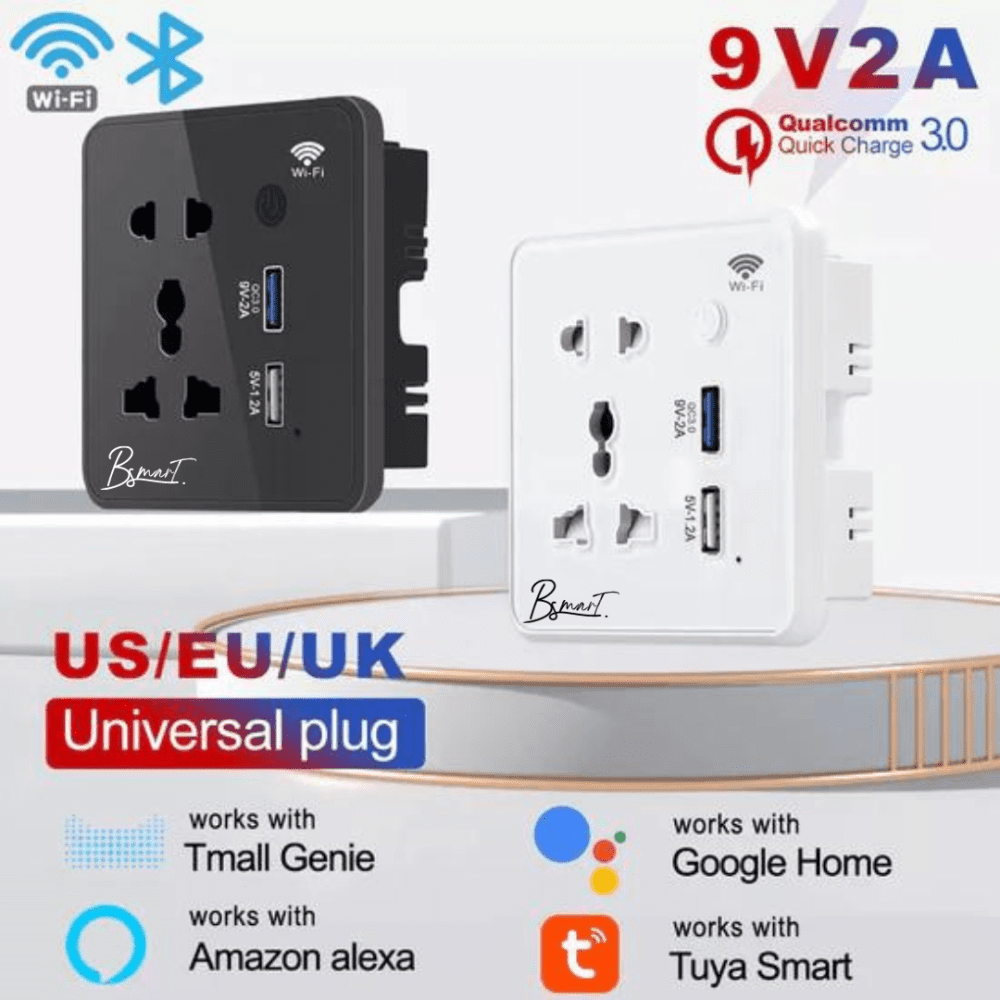 مقبس ذكي واي فاي مع منفذي USB – أبيض - Smart Home - الصورة 4