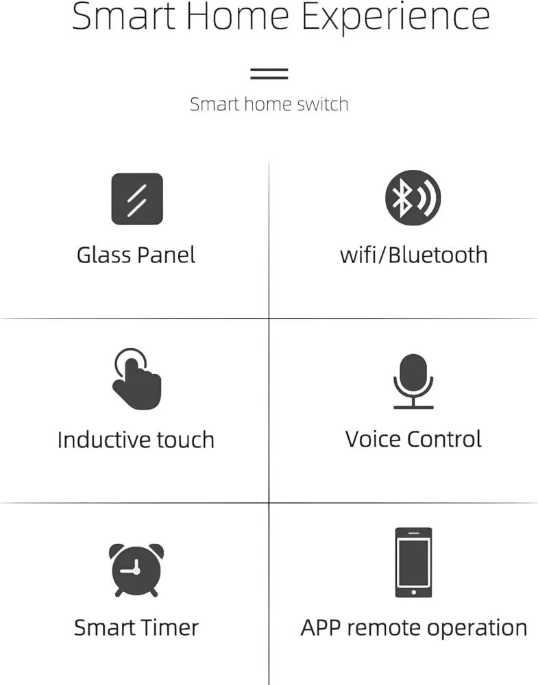 مفتاح إضاءة حائط ذكي بخاصية واي فاي (مفتاح 1، لون ذهبي) - Smart Home - الصورة 8
